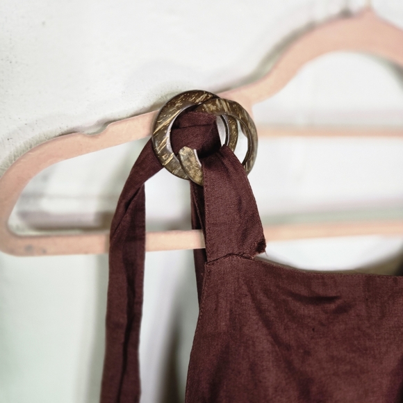 Free People Linen Jumpsuit Utility One Piece Overalls - Picture 12 of 14